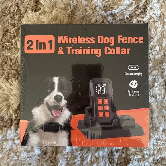 Wireless Dog Fence & Training Collar - Black and Orange - Picture 1 of 7